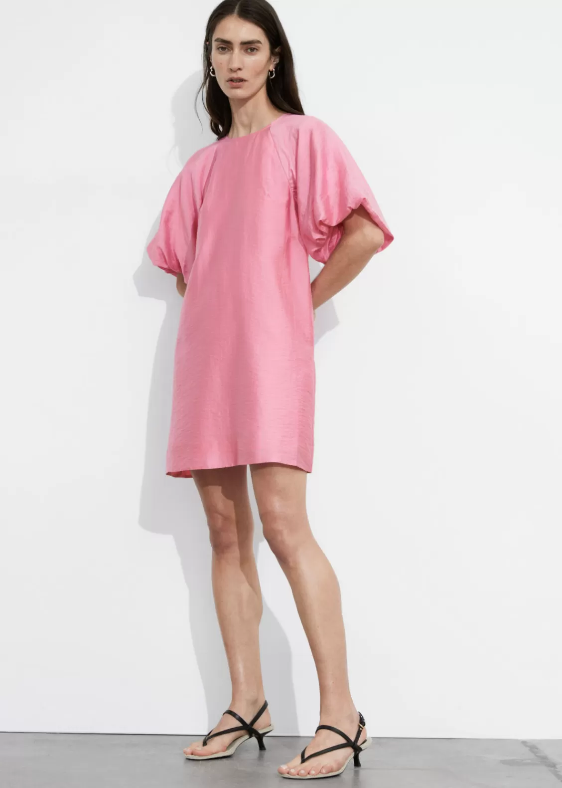 & Other Stories Dresses | Balloon-Sleeve Mini Dress