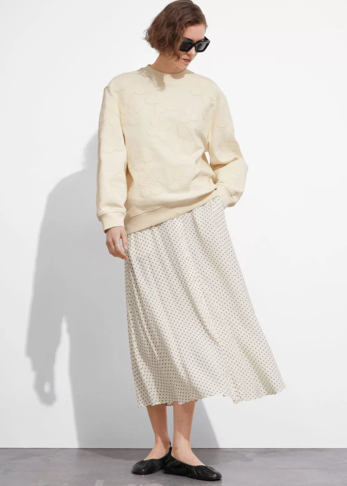 & Other Stories Skirts | Buttoned A-Line Midi Skirt