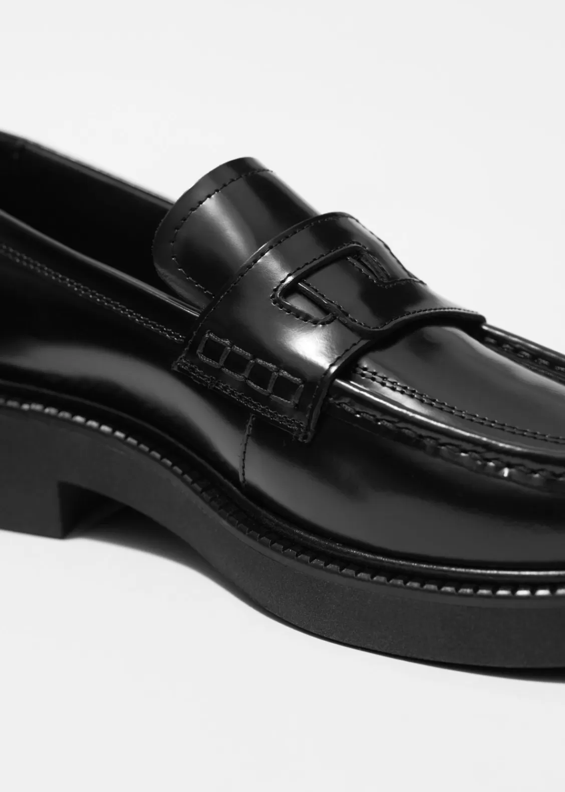 & Other Stories Loafers & Flats | Chunky Leather Loafers Black