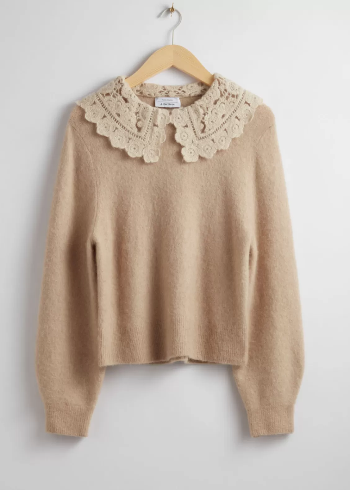 & Other Stories Sweaters & Knits | Crochet Collar Knit Sweater Beige