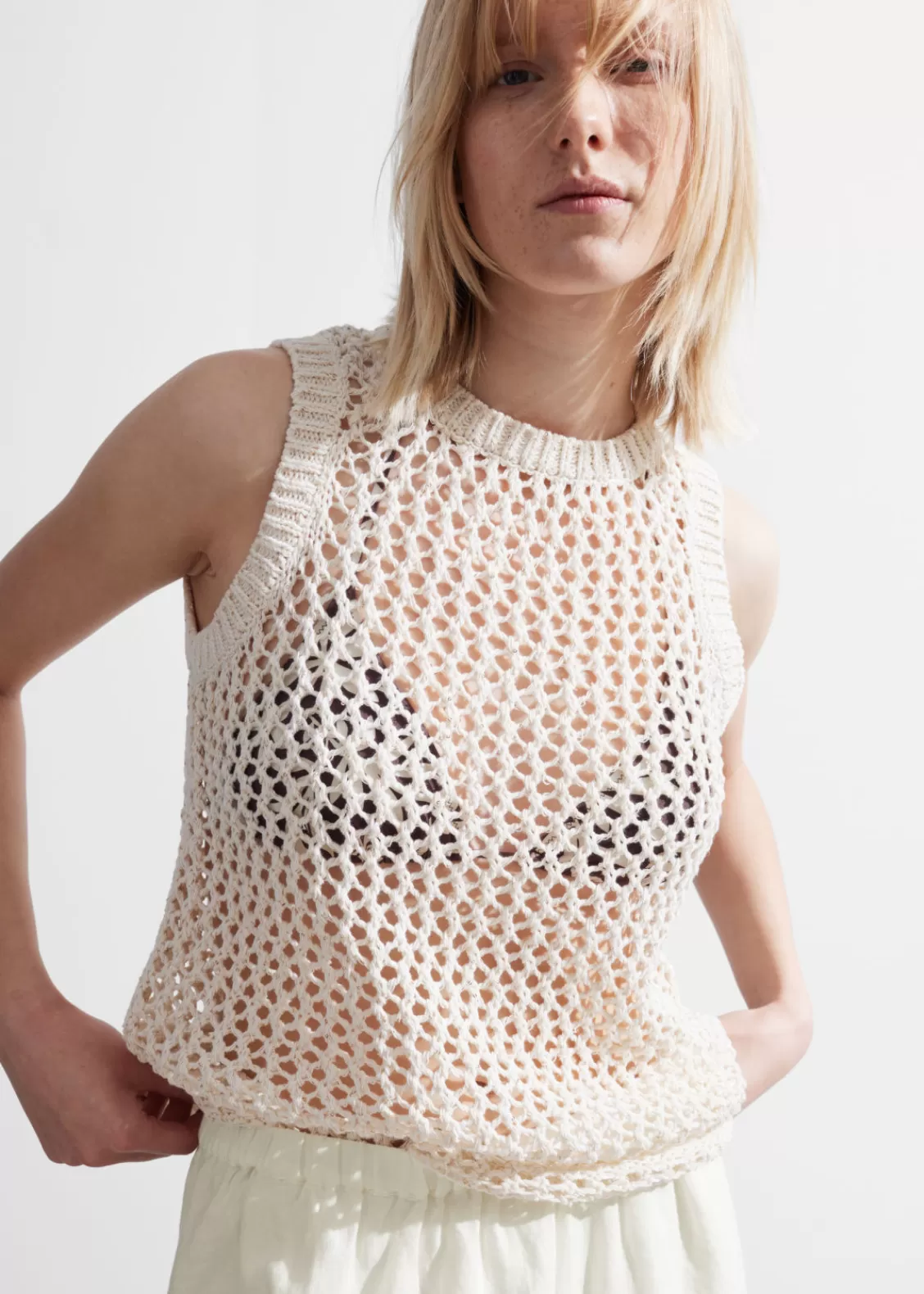 & Other Stories Tops | Sweaters & Knits | Crocheted Tank Top White