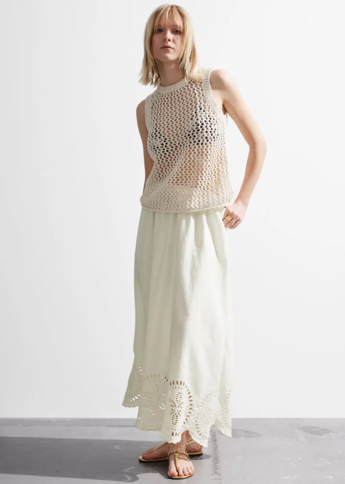 & Other Stories Tops | Sweaters & Knits | Crocheted Tank Top White