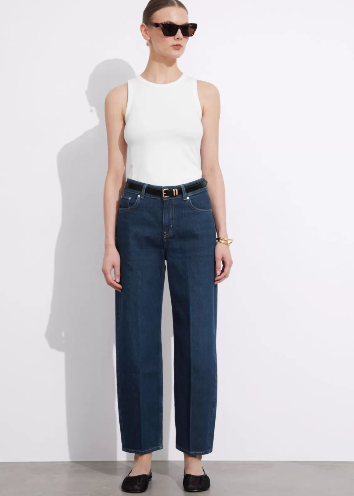 & Other Stories Jeans | Cropped Barrel-Leg Jeans