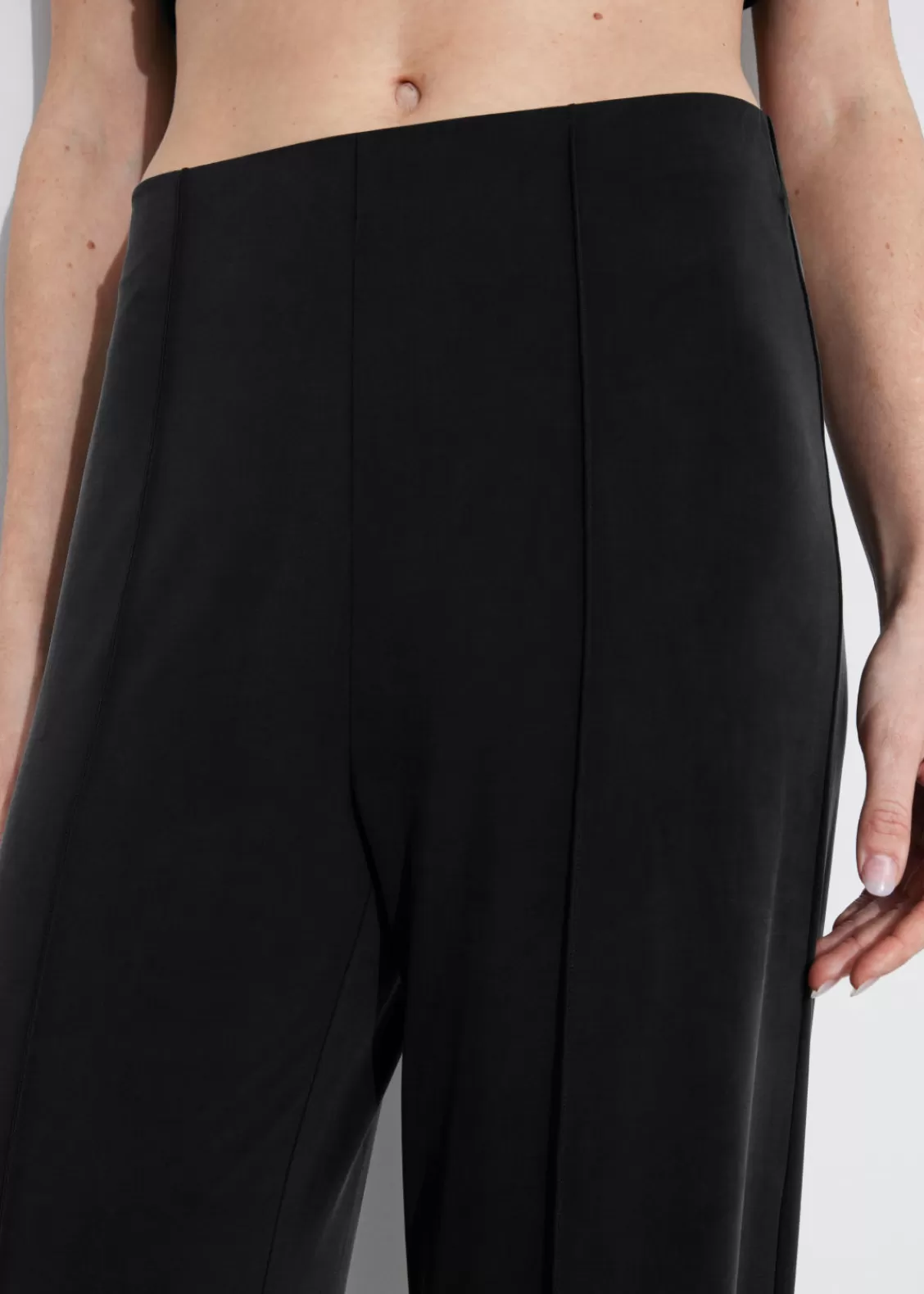 & Other Stories Pants | Cupro Pin Tuck Trousers Black