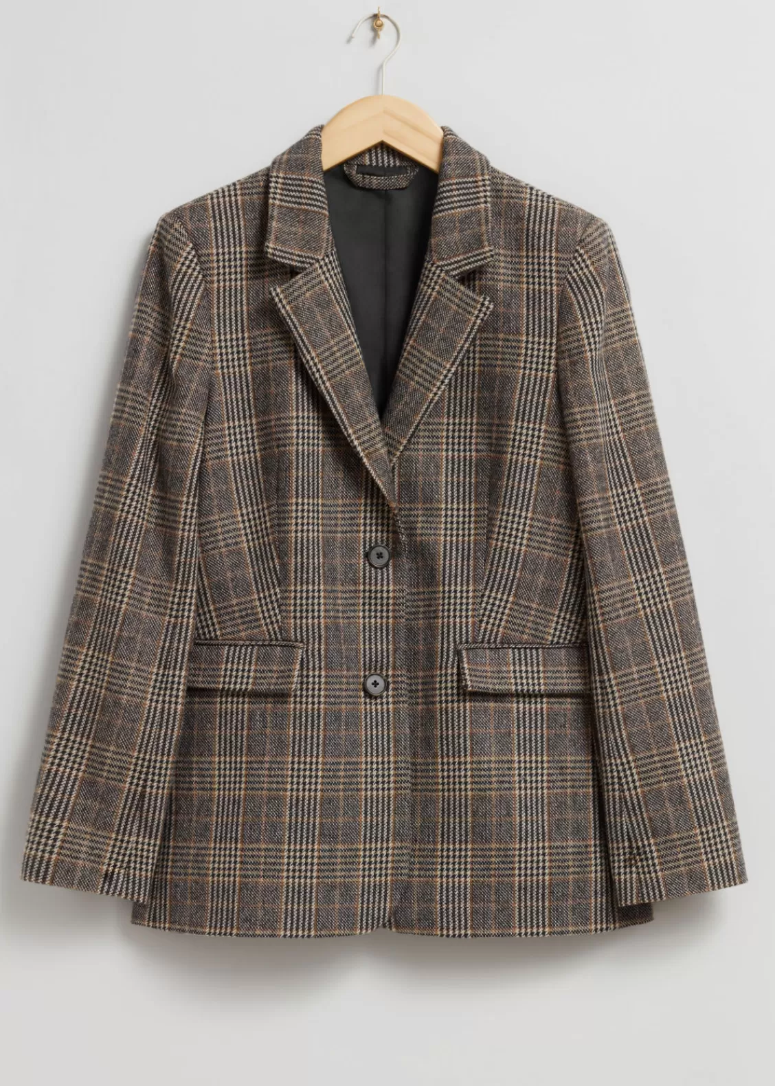 & Other Stories Blazers & Vests | Outerwear | Fitted Checked Blazer Beige Checks