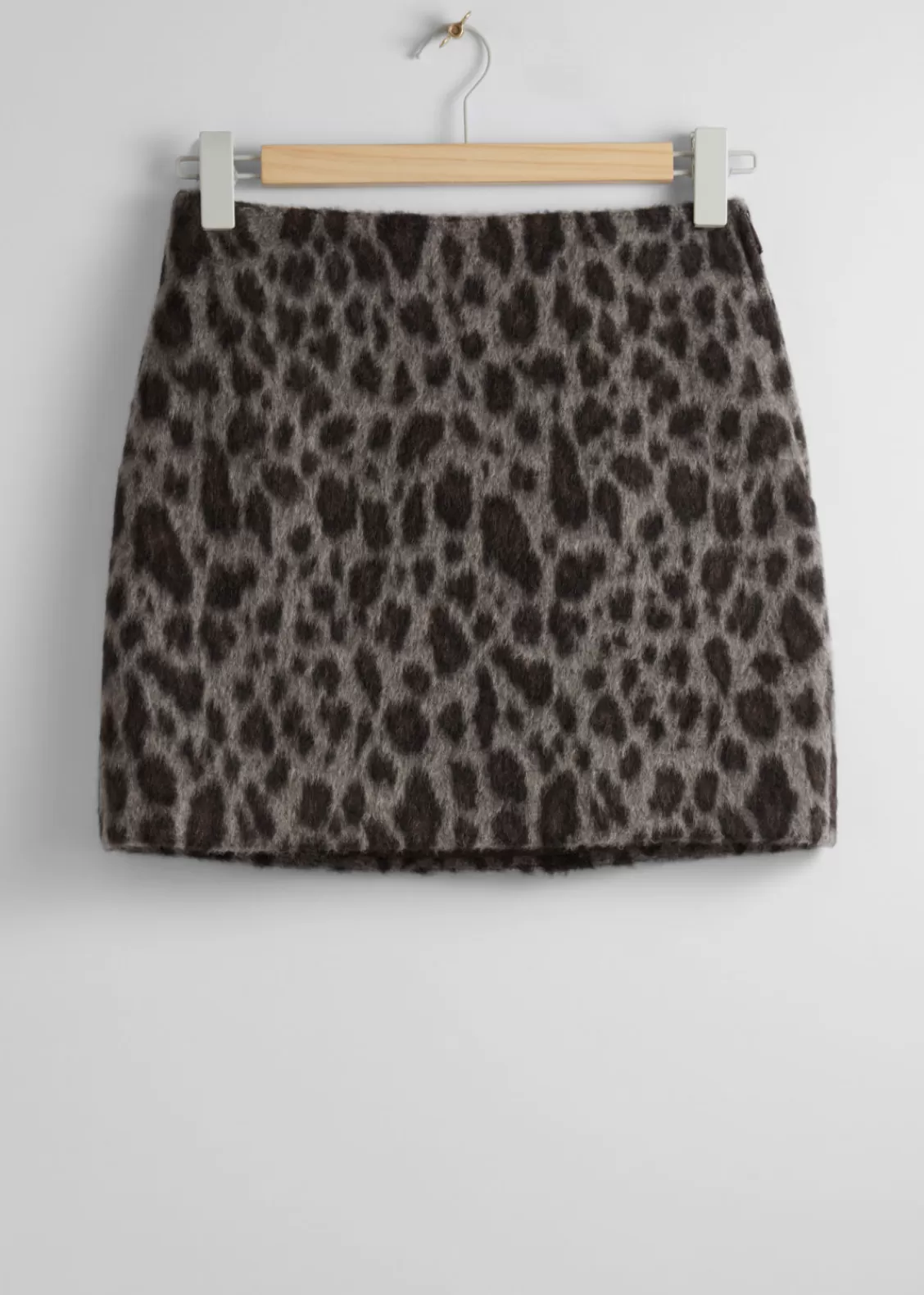 & Other Stories Skirts | Fitted Mini Skirt Grey/Black Leo