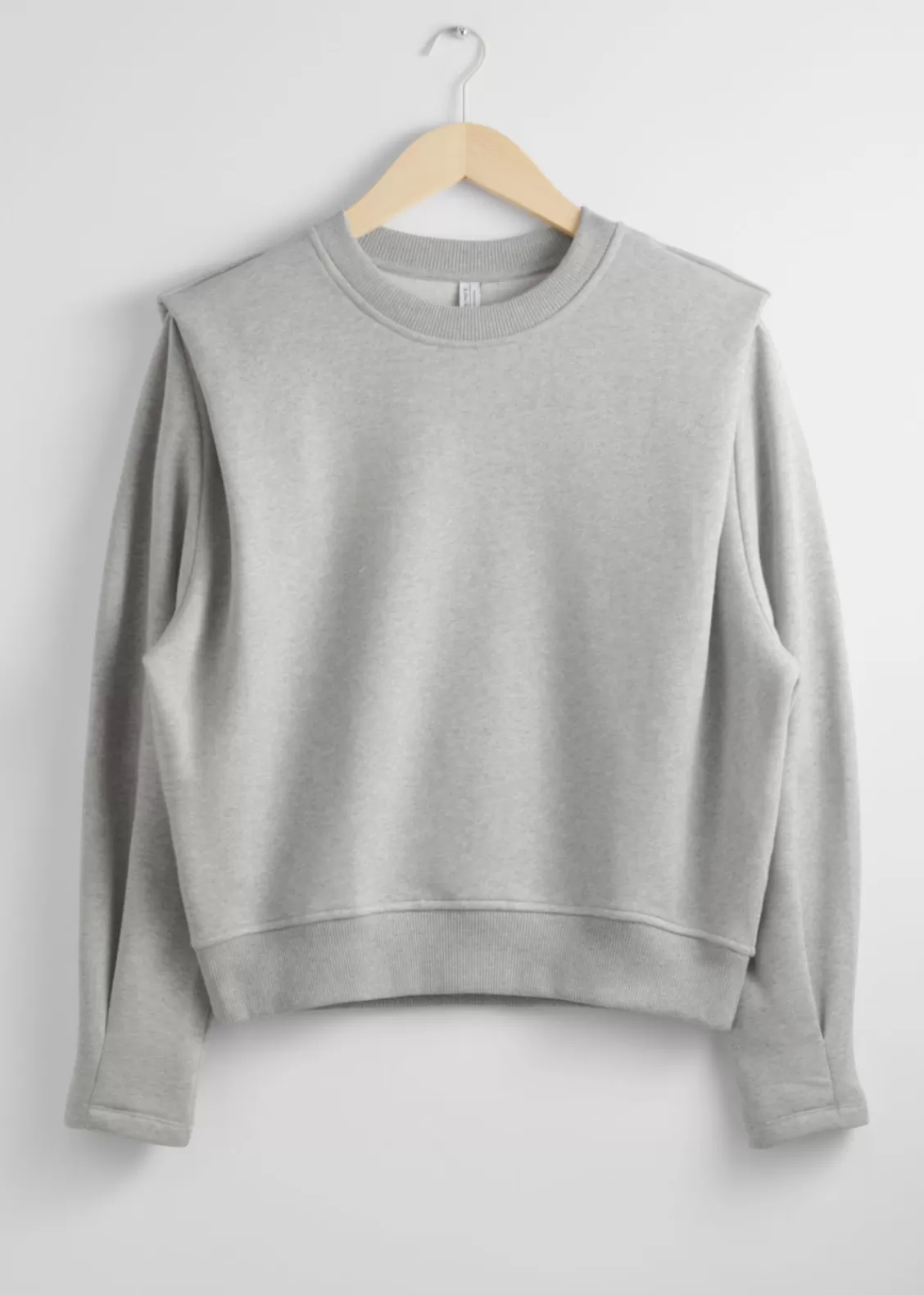 & Other Stories Tops | Fitted Pleated-Shoulder Sweatshirt