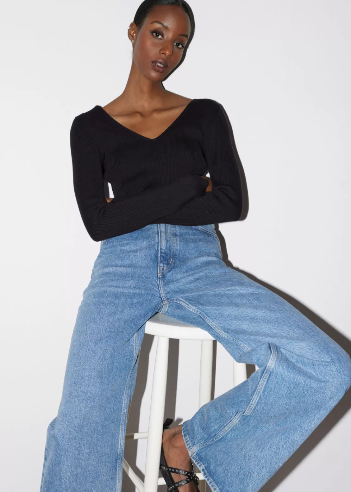 & Other Stories Tops | Sweaters & Knits | Fitted Rib-Knit Top