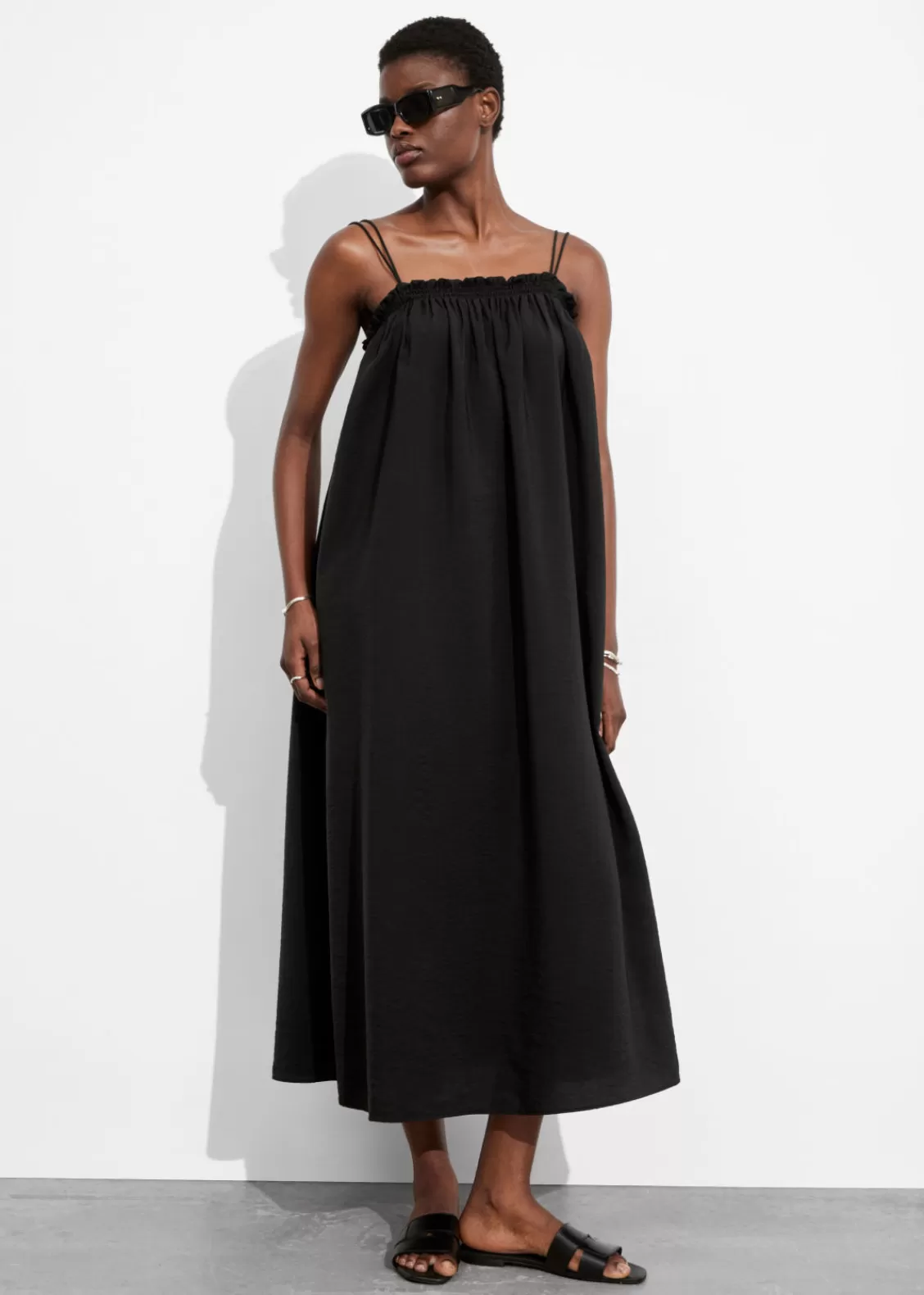 & Other Stories Dresses | Floaty Strappy Midi Dress