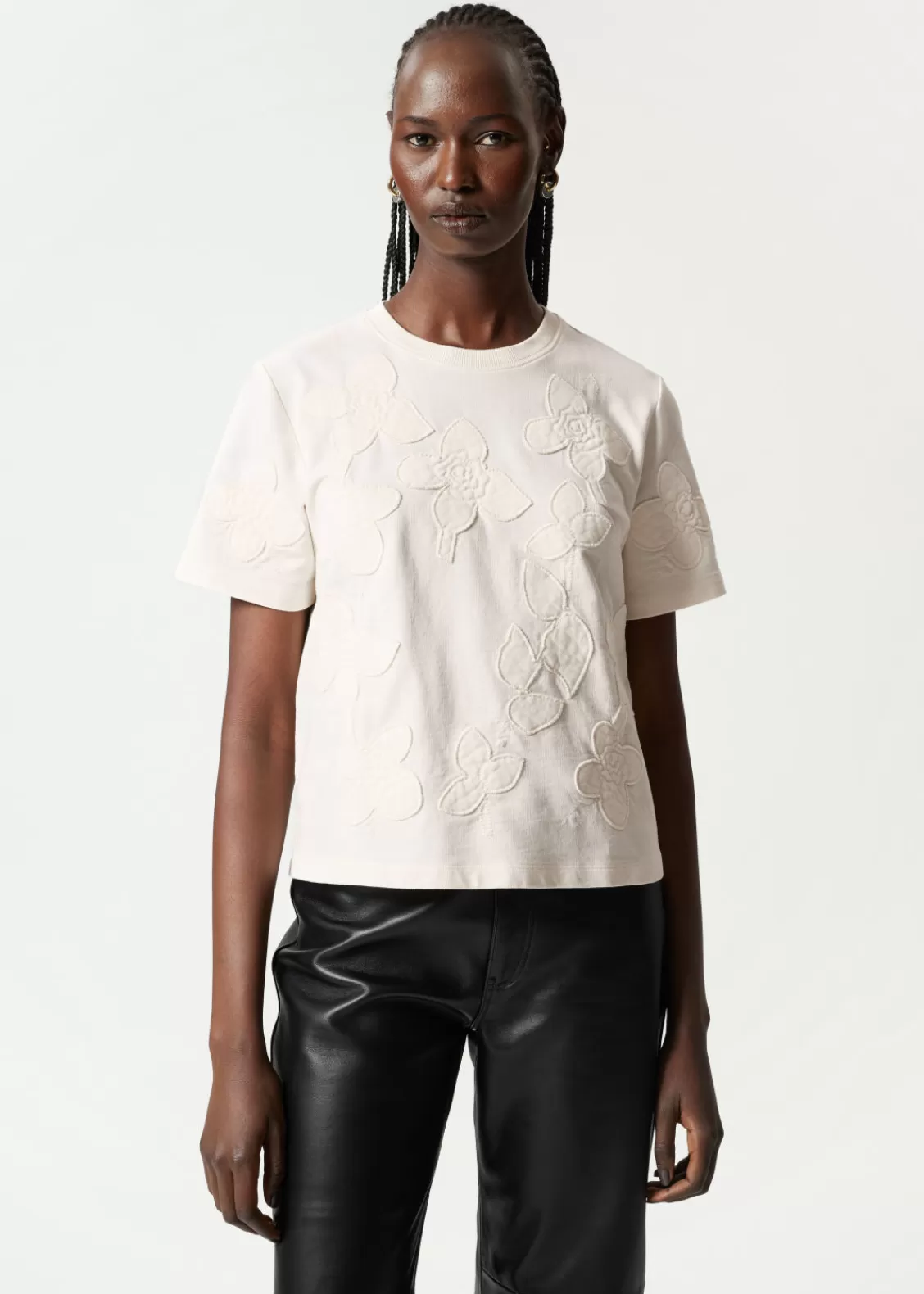 & Other Stories Tops | Floral-Appliqué T-Shirt