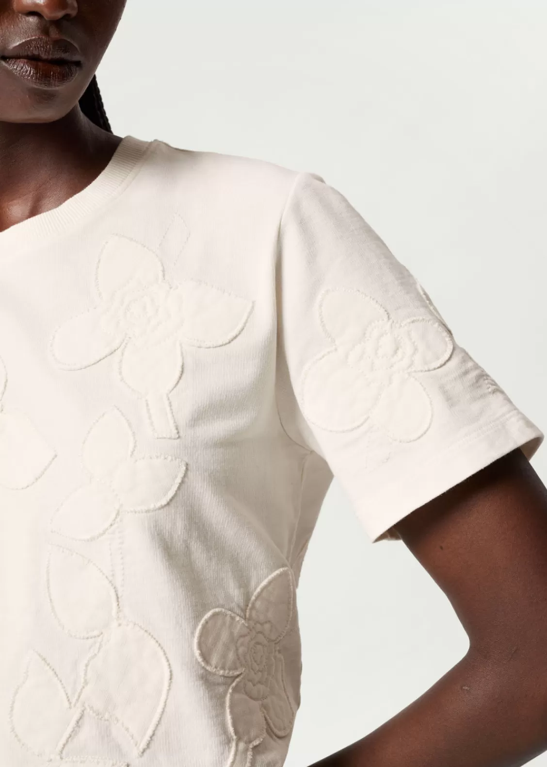 & Other Stories Tops | Floral-Appliqué T-Shirt