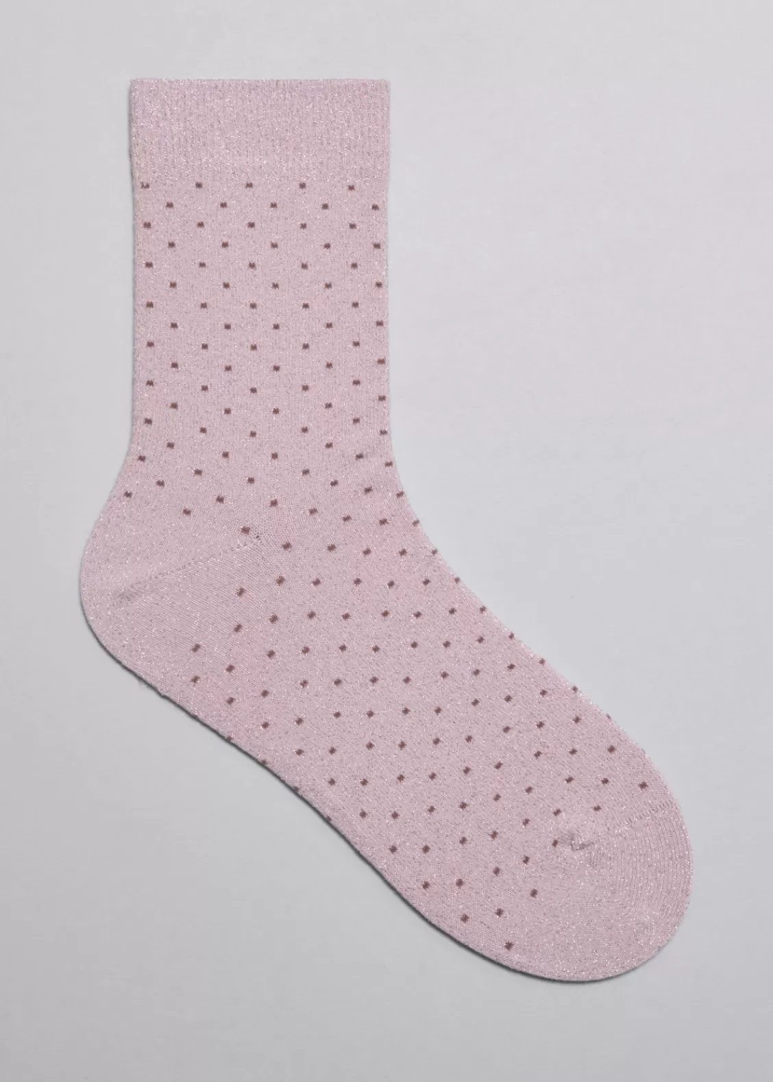 & Other Stories Lingerie | Glitter Jacquard Socks Pink