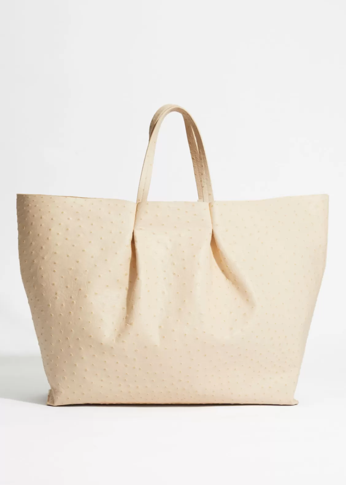 & Other Stories Totes | Large Embossed Leather Tote Ivory