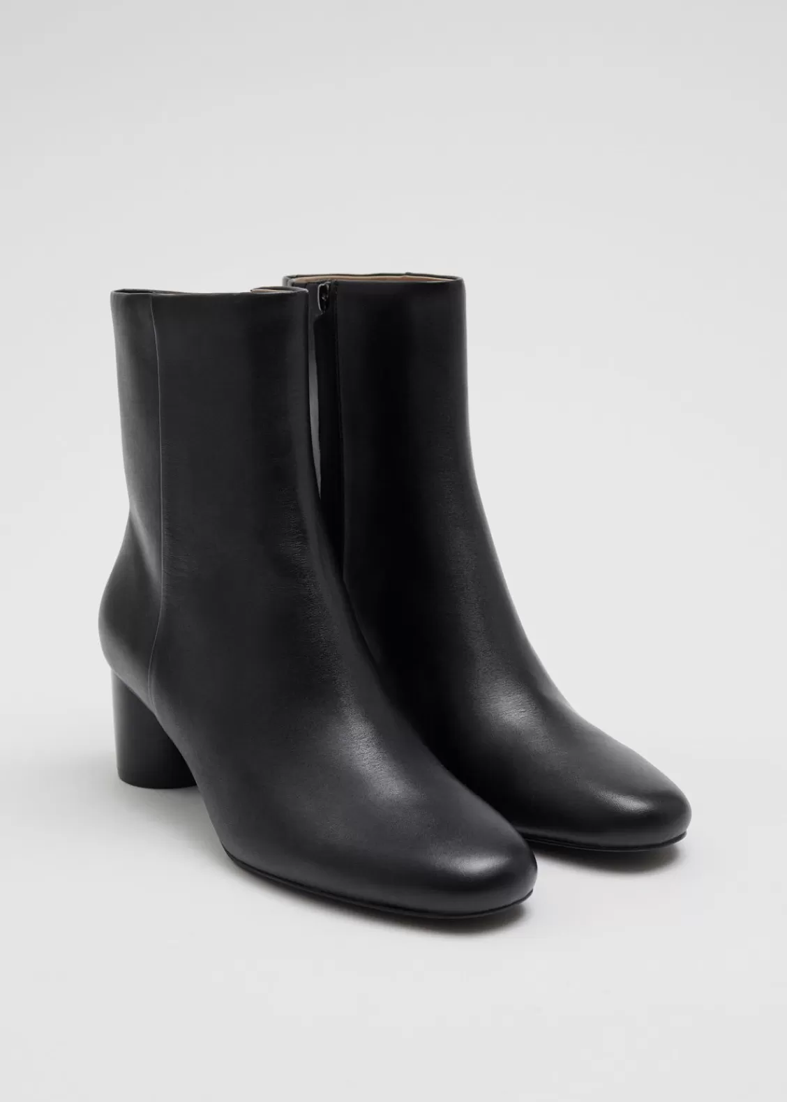 & Other Stories Boots | Leather Ankle Boots Black