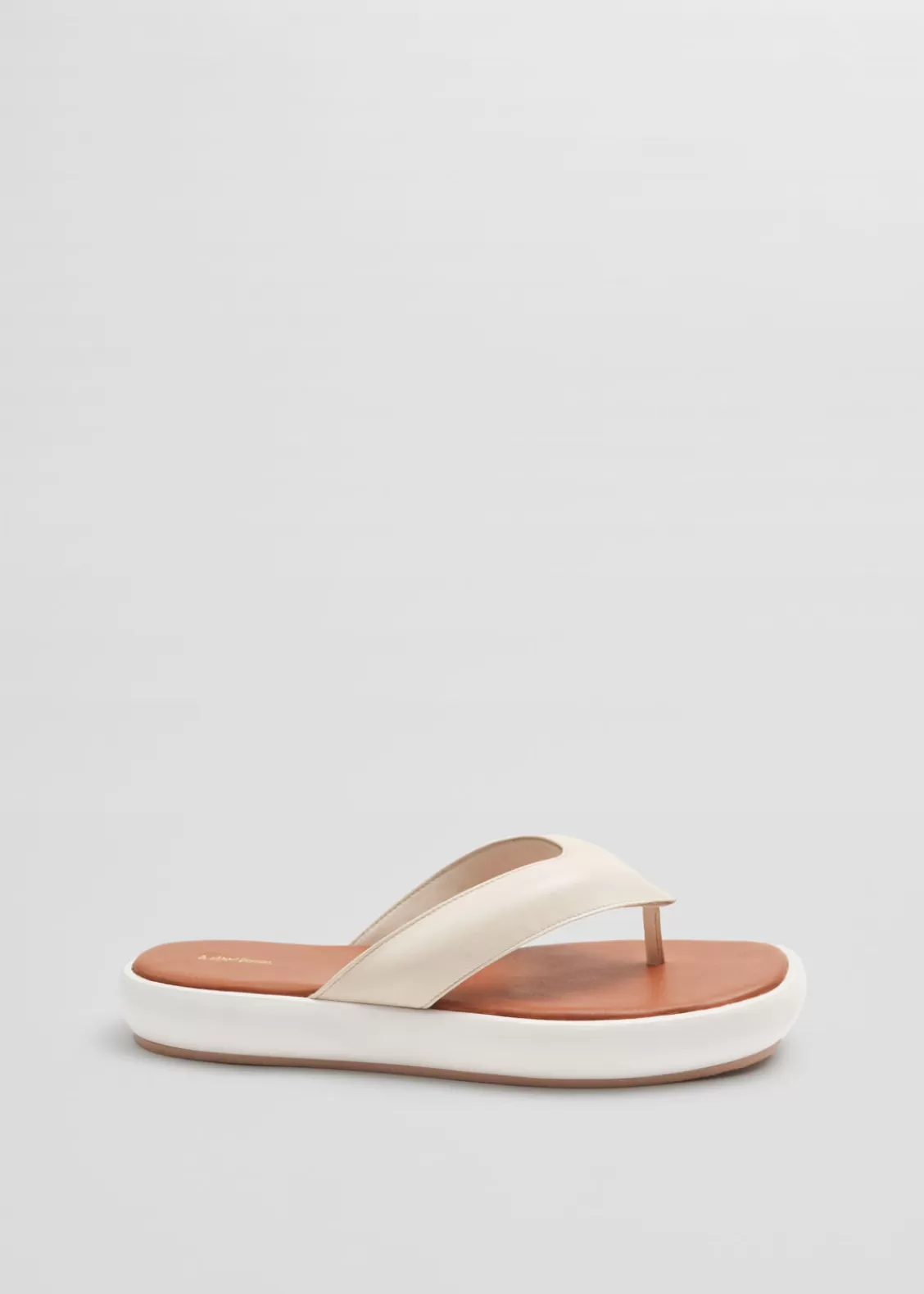 & Other Stories Loafers & Flats | Sandals | Leather Platform Flip Flops Ivory