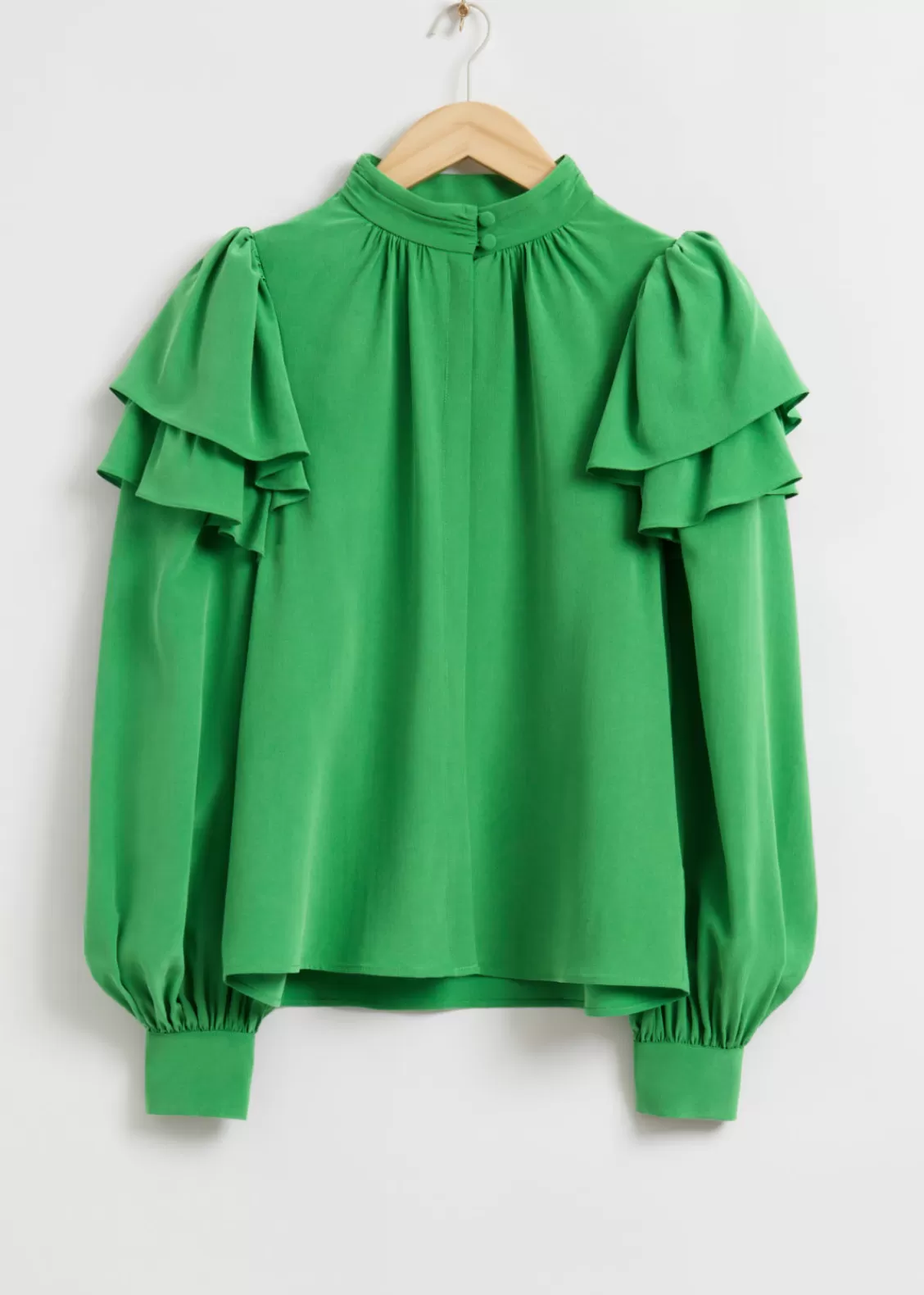 & Other Stories Blouses & Shirts | Mulberry Silk Layered Frilled Shirt