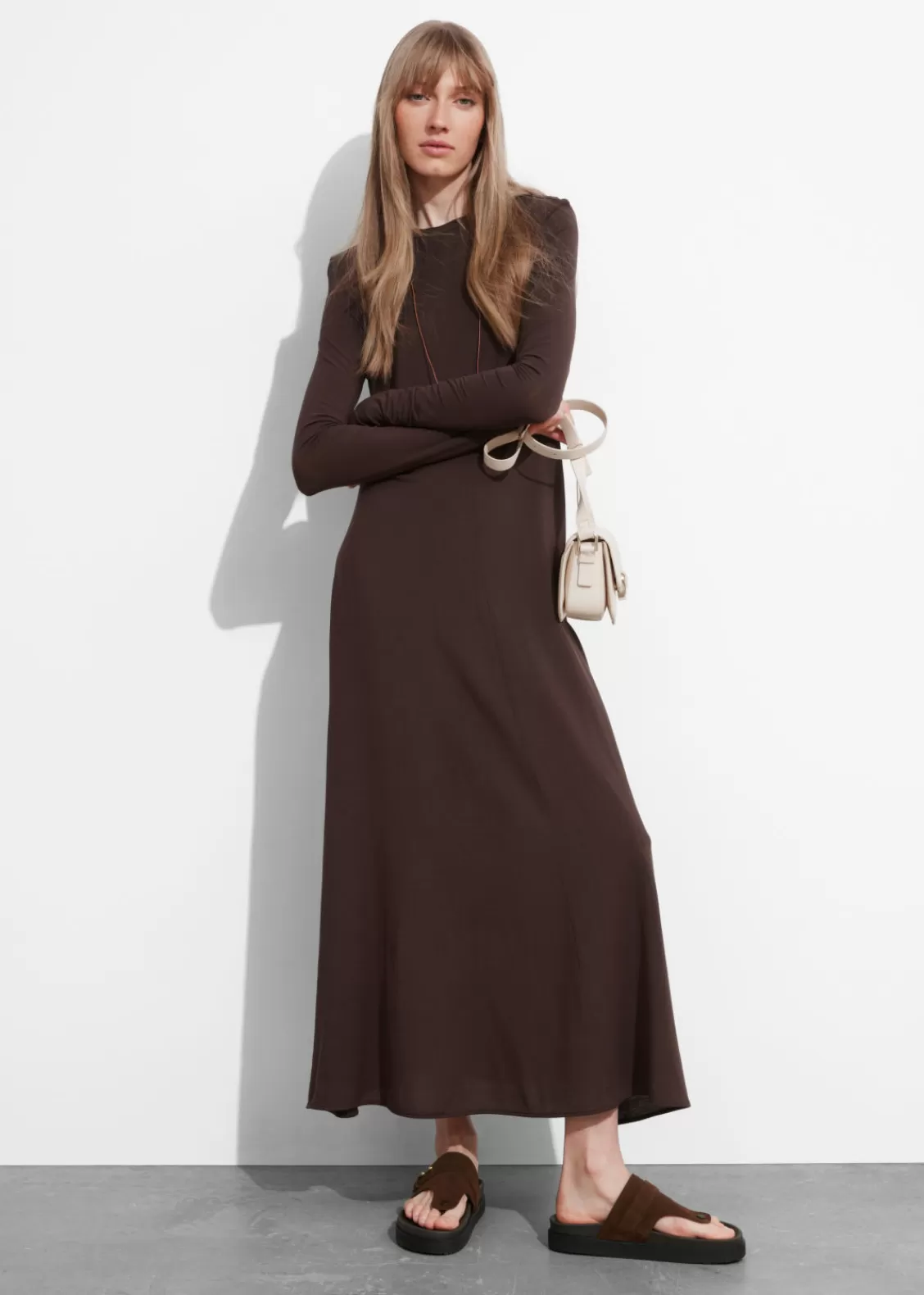 & Other Stories Dresses | Open-Back Maxi Dress Brown