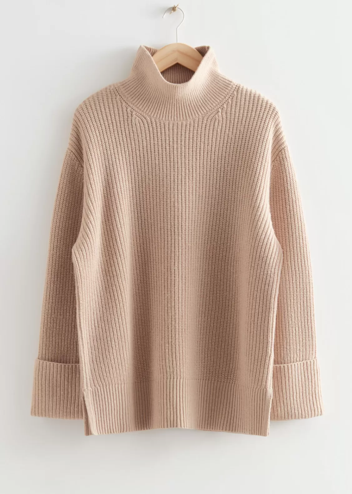 & Other Stories Sweaters & Knits | Oversized Turtleneck Knit Sweater Beige