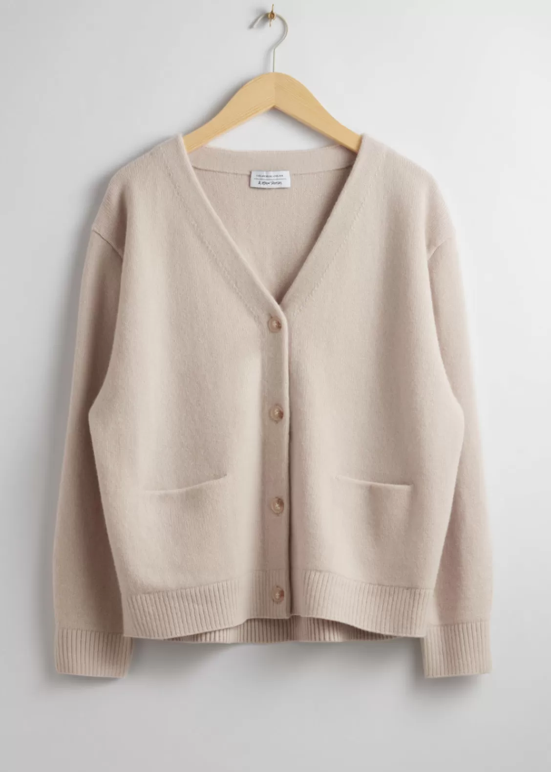 & Other Stories Sweaters & Knits | Oversized Wool Cardigan Light Beige