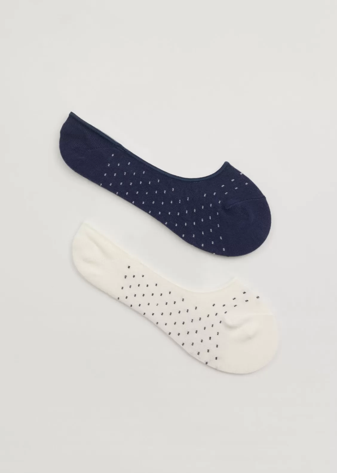 & Other Stories Lingerie | 2-Pack Footie Socks Ivory/Navy