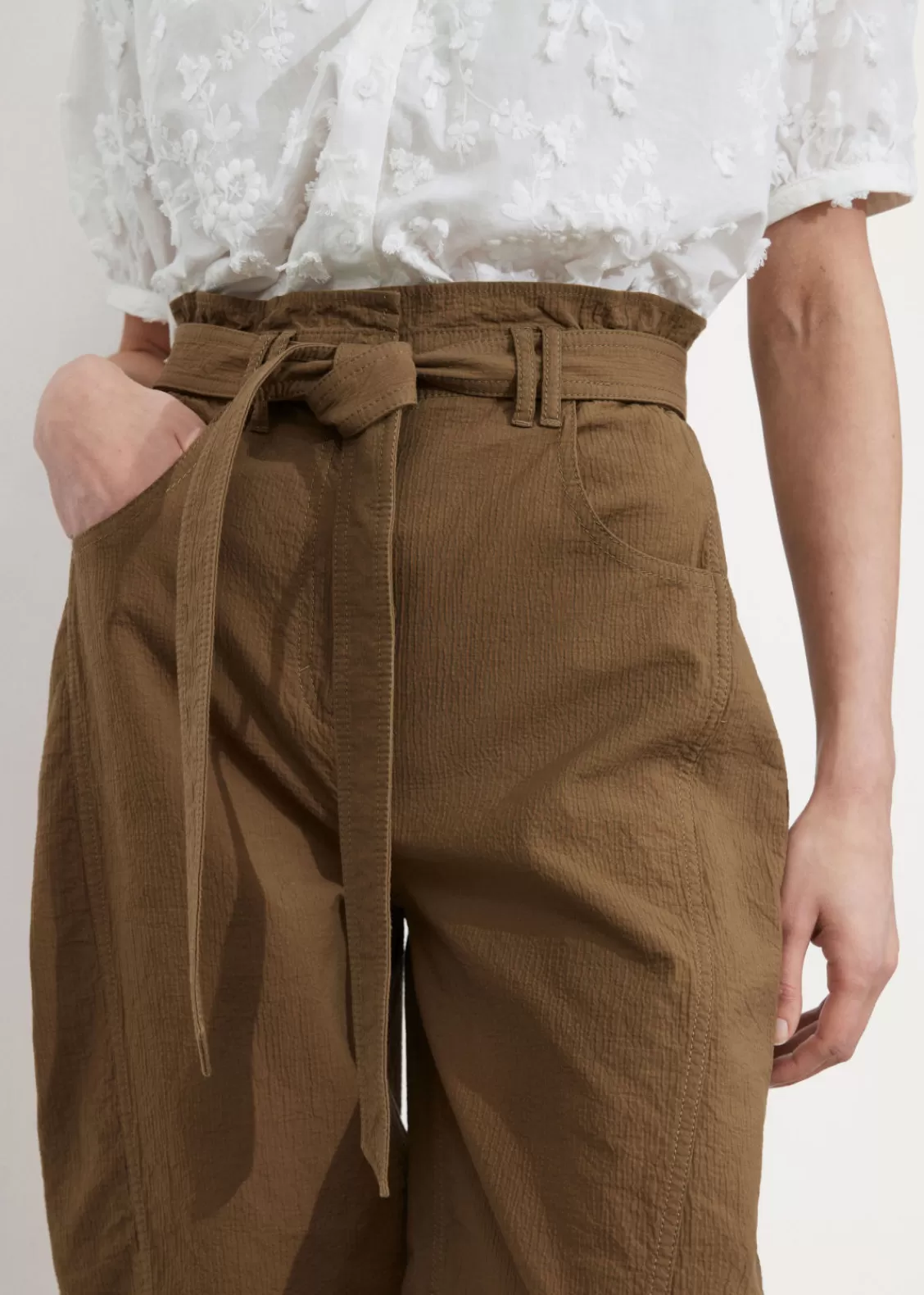 & Other Stories Pants | Paperbag Waist Trousers Beige