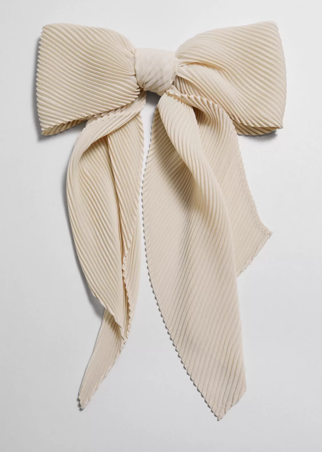 & Other Stories Hair Accessories | Pleated Bow Hair Clip Beige