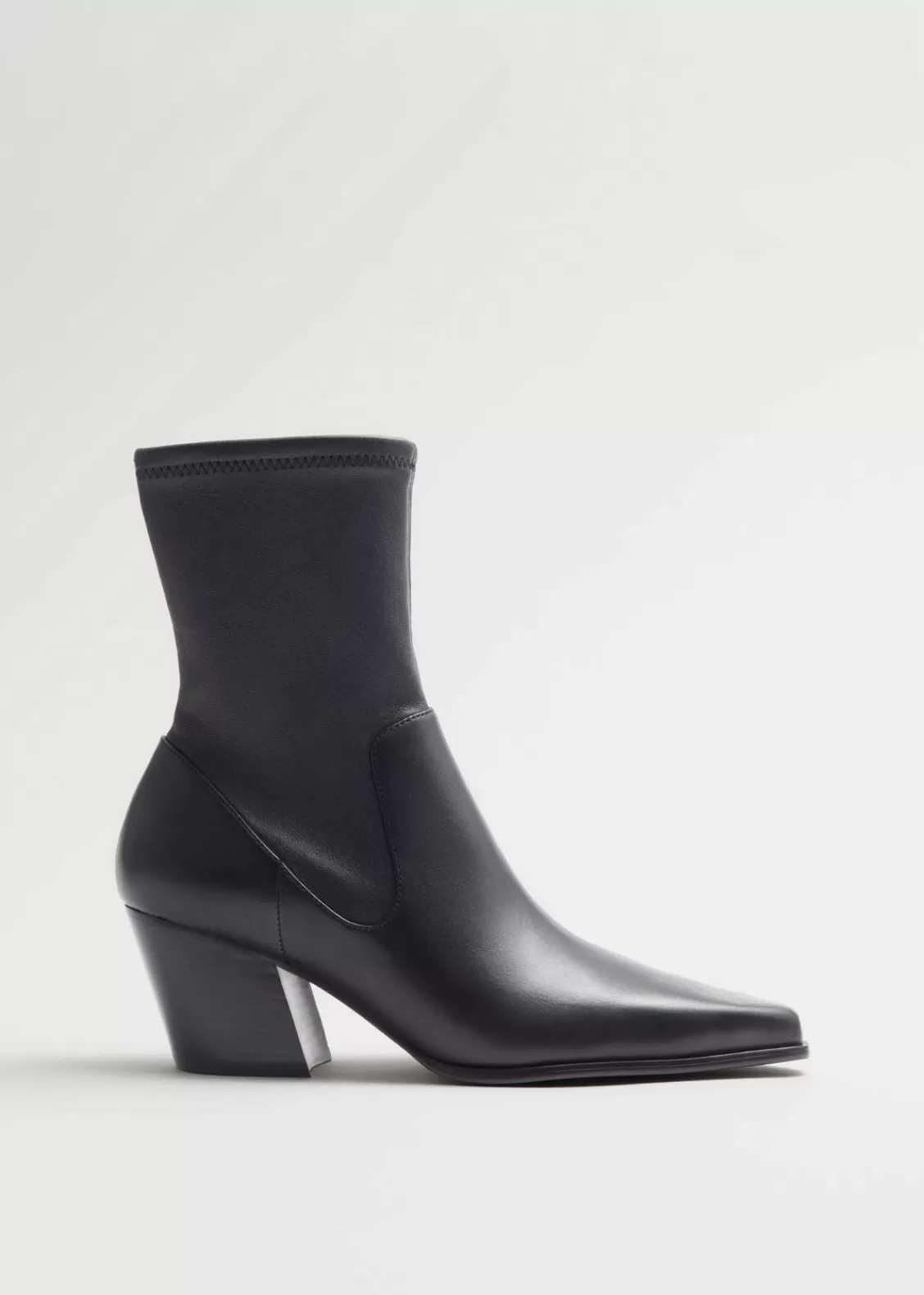 & Other Stories Boots | Pointed Leather Boots Black