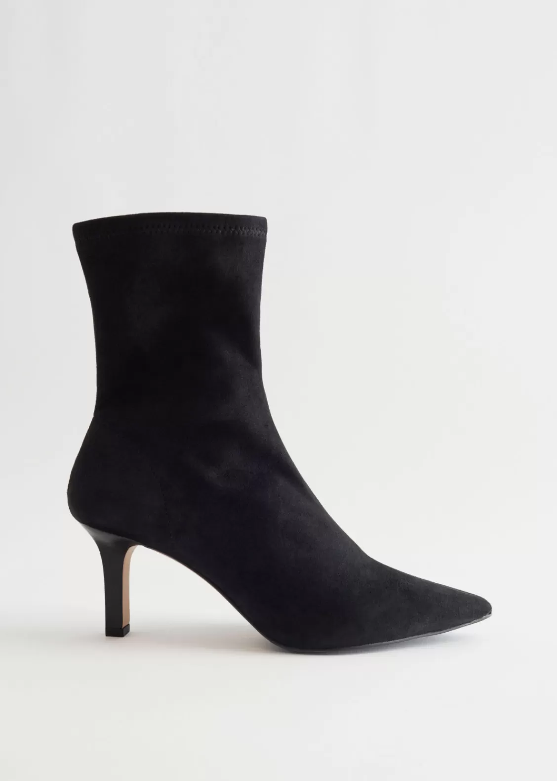 & Other Stories Boots | Pointy Sock Boots Black suede