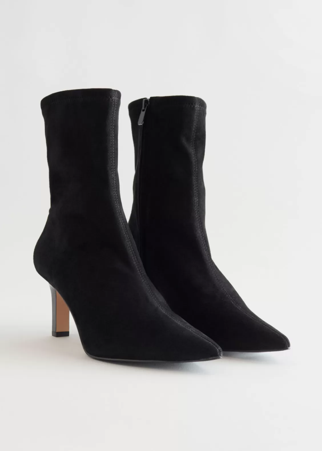 & Other Stories Boots | Pointy Sock Boots Black suede