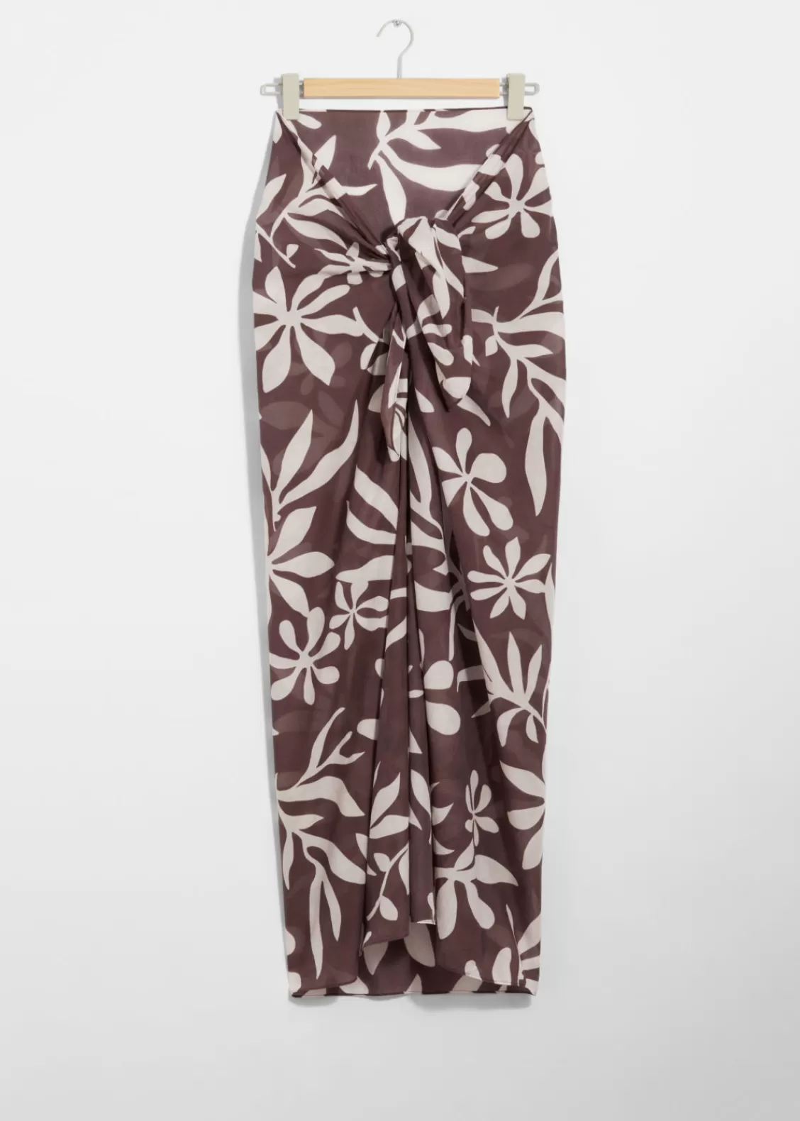 & Other Stories Swimwear | Printed Cotton-Voile Sarong Mahogany