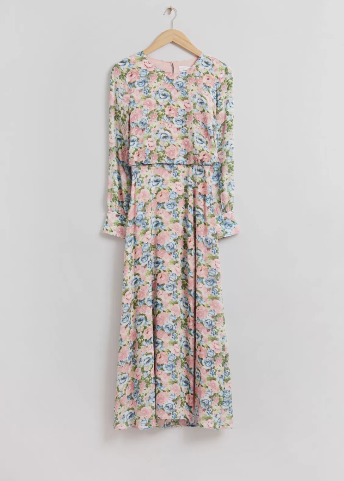 & Other Stories Dresses | Printed Side Slit Maxi Dress Dusty Pink Floral Print