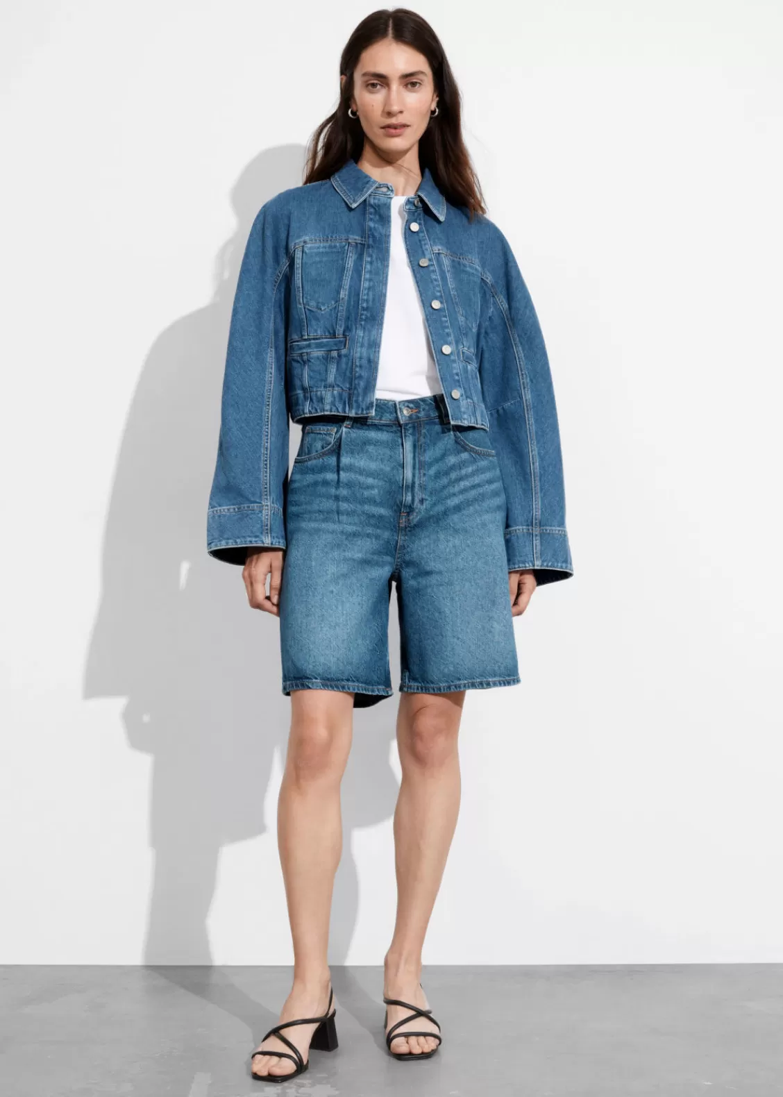 & Other Stories Sets & Suits | Shorts | Relaxed Denim Shorts Mid Blue