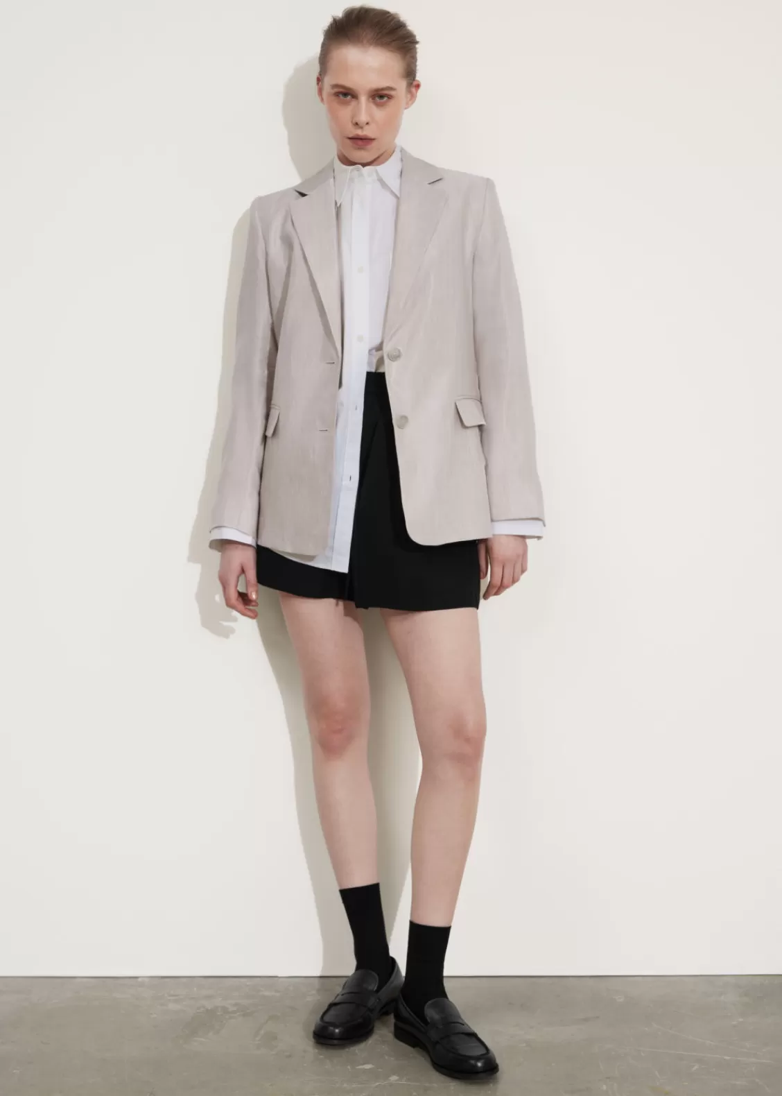 & Other Stories Sets & Suits | Outerwear | Relaxed Linen-Blend Blazer Light Grey