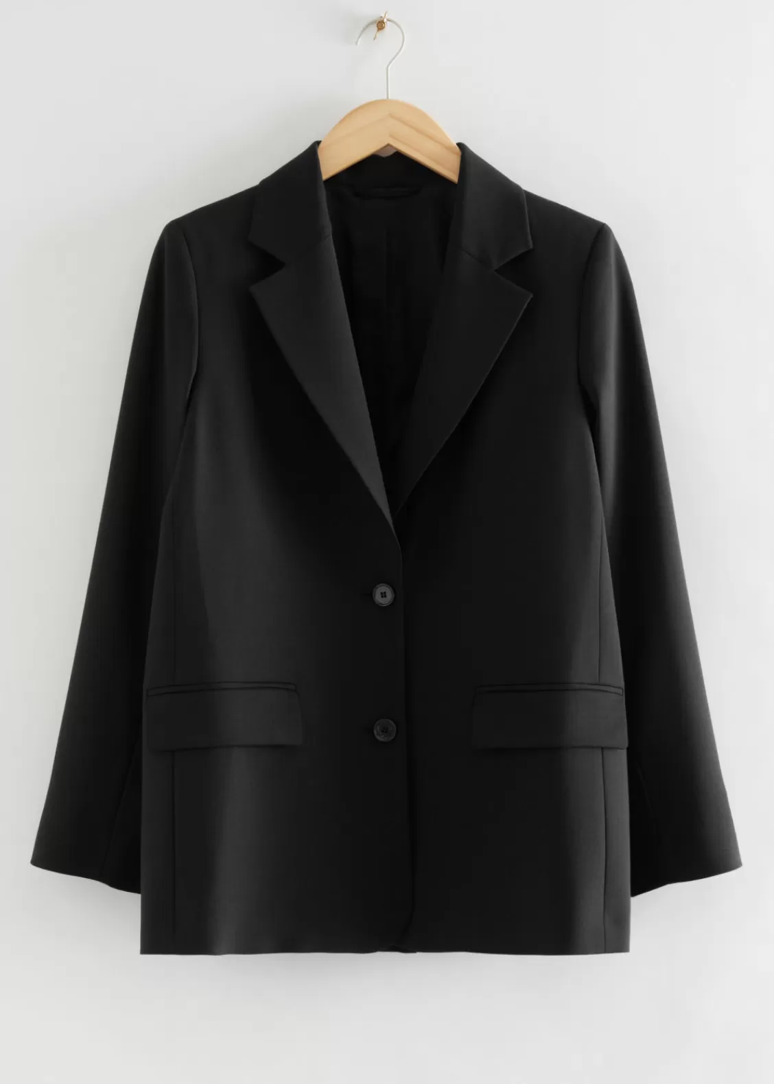 & Other Stories Outerwear | Relaxed Single-Breasted Blazer Black