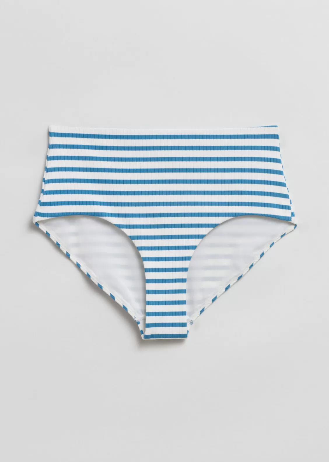 & Other Stories Swimwear | Ribbed Bikini Bottoms Dusty blue/Egret