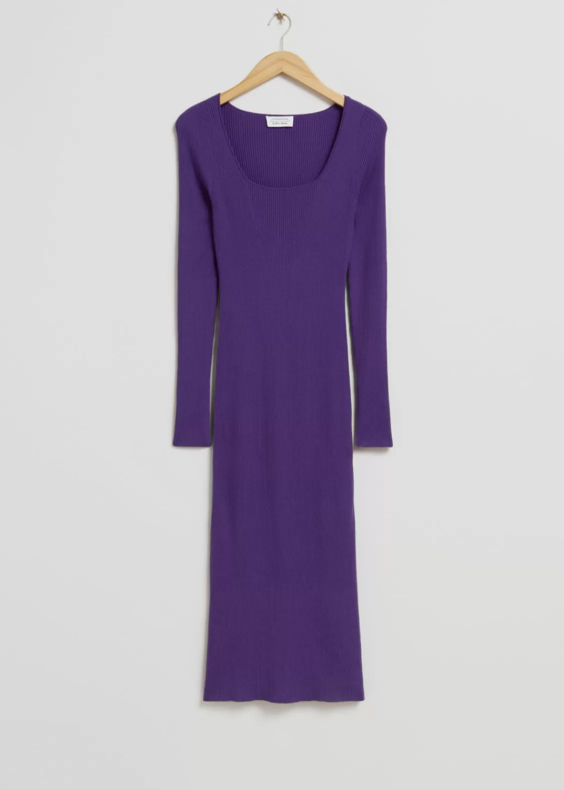 & Other Stories Dresses | Sweaters & Knits | Ribbed Slim Midi Dress Purple