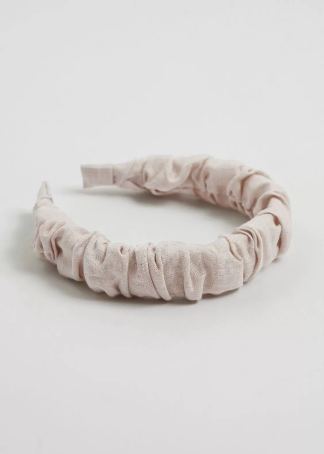 & Other Stories Hair Accessories | Ruched Linen Alice Headband Wheat