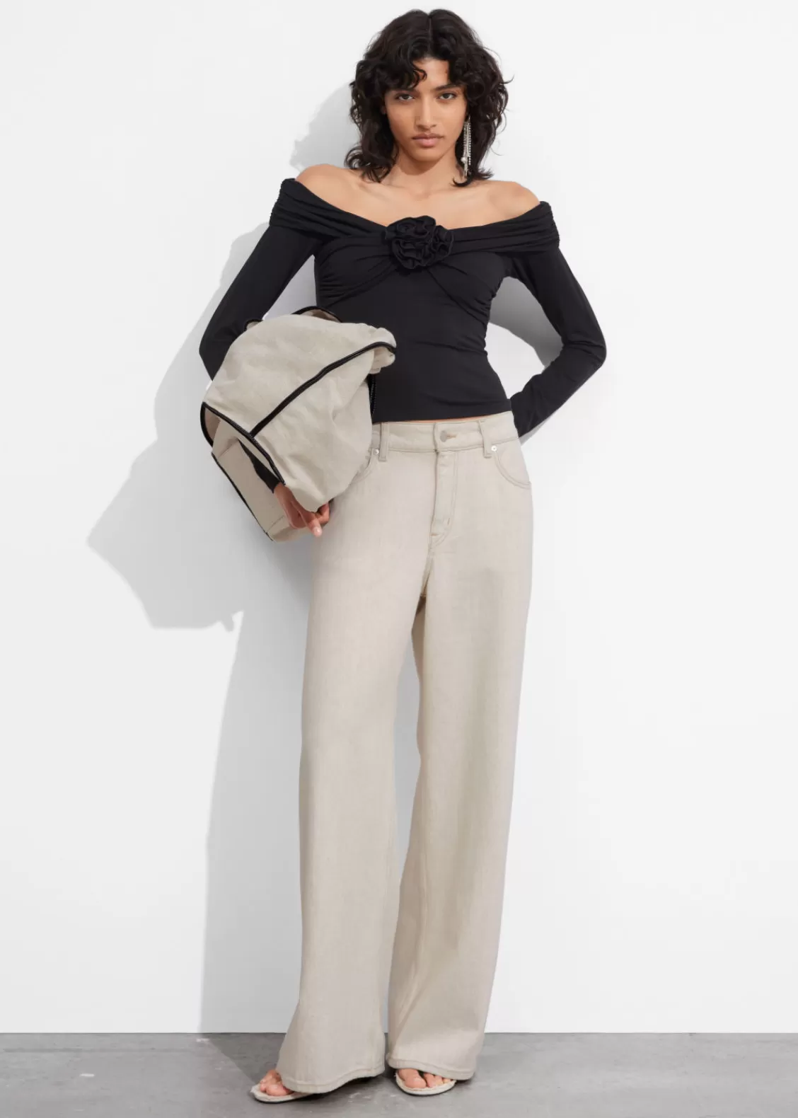 & Other Stories Tops | Ruched Off-Shoulder Top