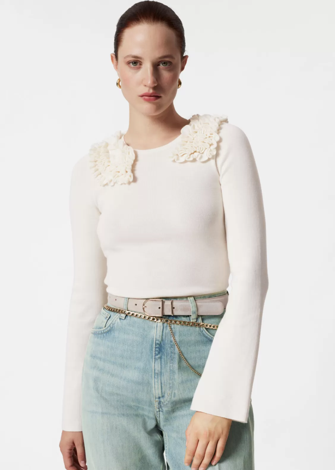 & Other Stories Sweaters & Knits | Ruffled Merino-Blend Top