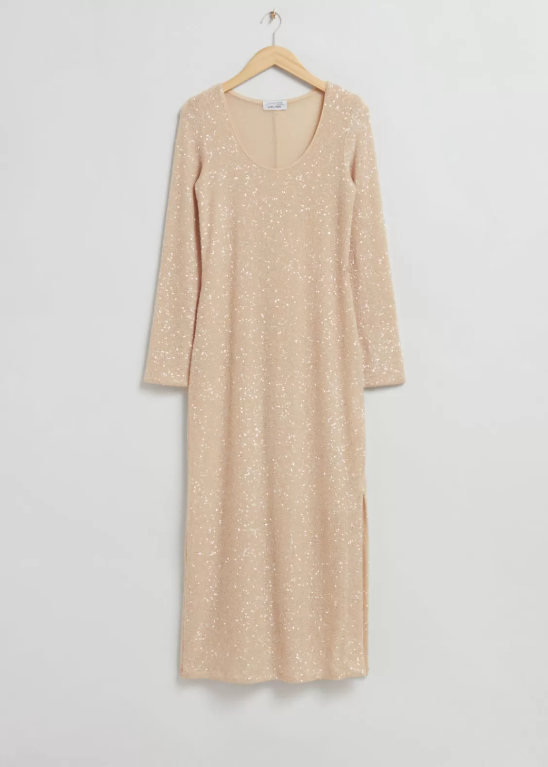 & Other Stories Dresses | Sequin Maxi Dress Beige