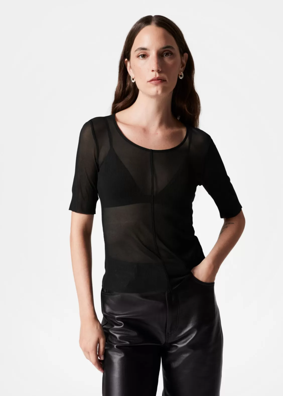 & Other Stories Tops | Sheer Silk Top