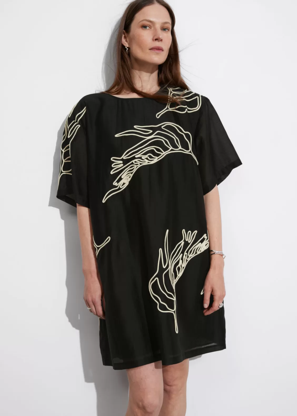 & Other Stories Dresses | Short-Sleeve Mini Dress Black