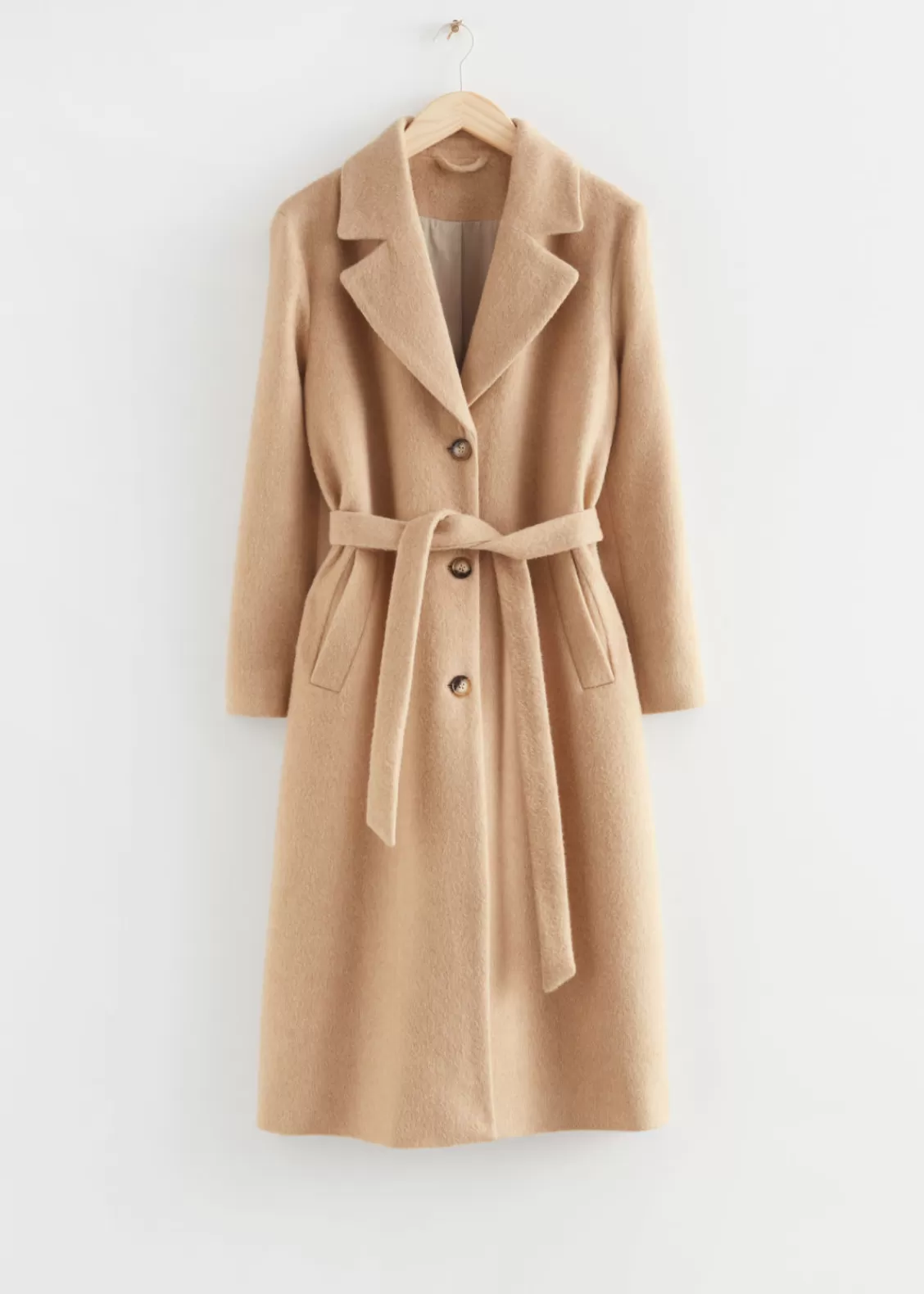 & Other Stories Outerwear | Single-Breasted Belted Coat