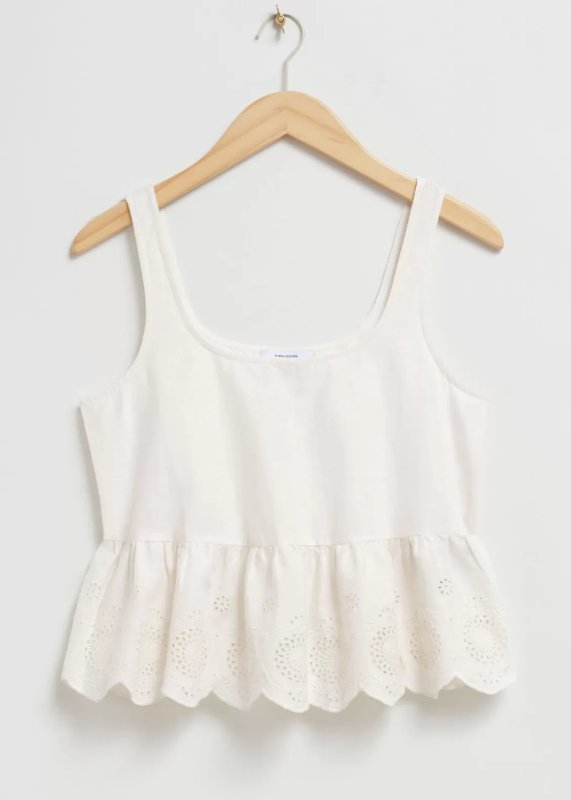 & Other Stories Tops | Sleeveless Broderie Anglaise Top