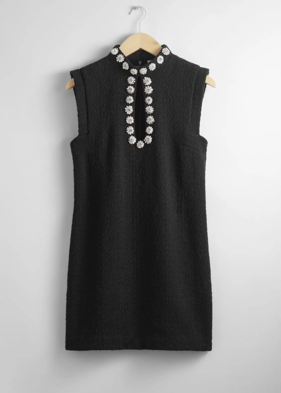 & Other Stories Dresses | Sleeveless Rhinestone Mini Dress Black