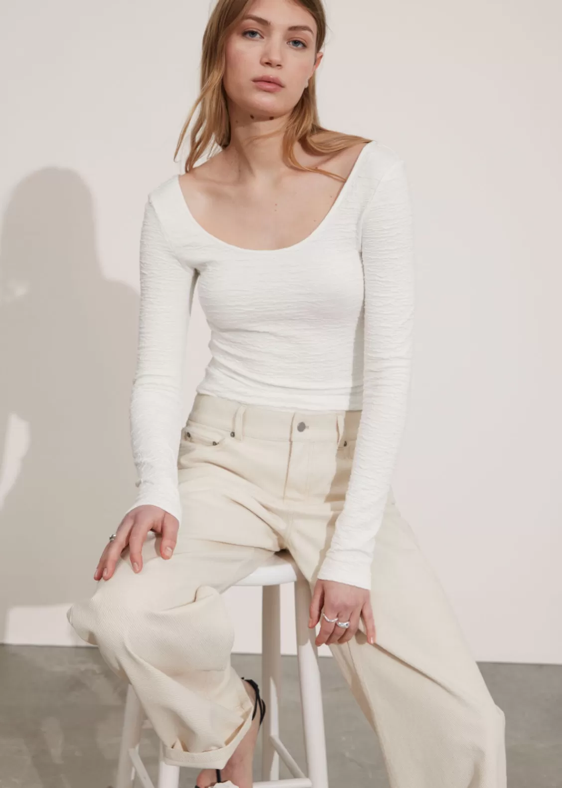 & Other Stories Tops | Slim Textured Top