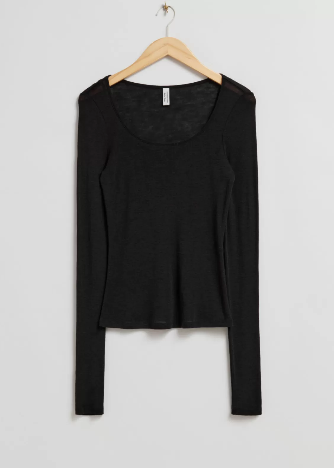 & Other Stories Tops | Sweaters & Knits | Slim Wool Top Black