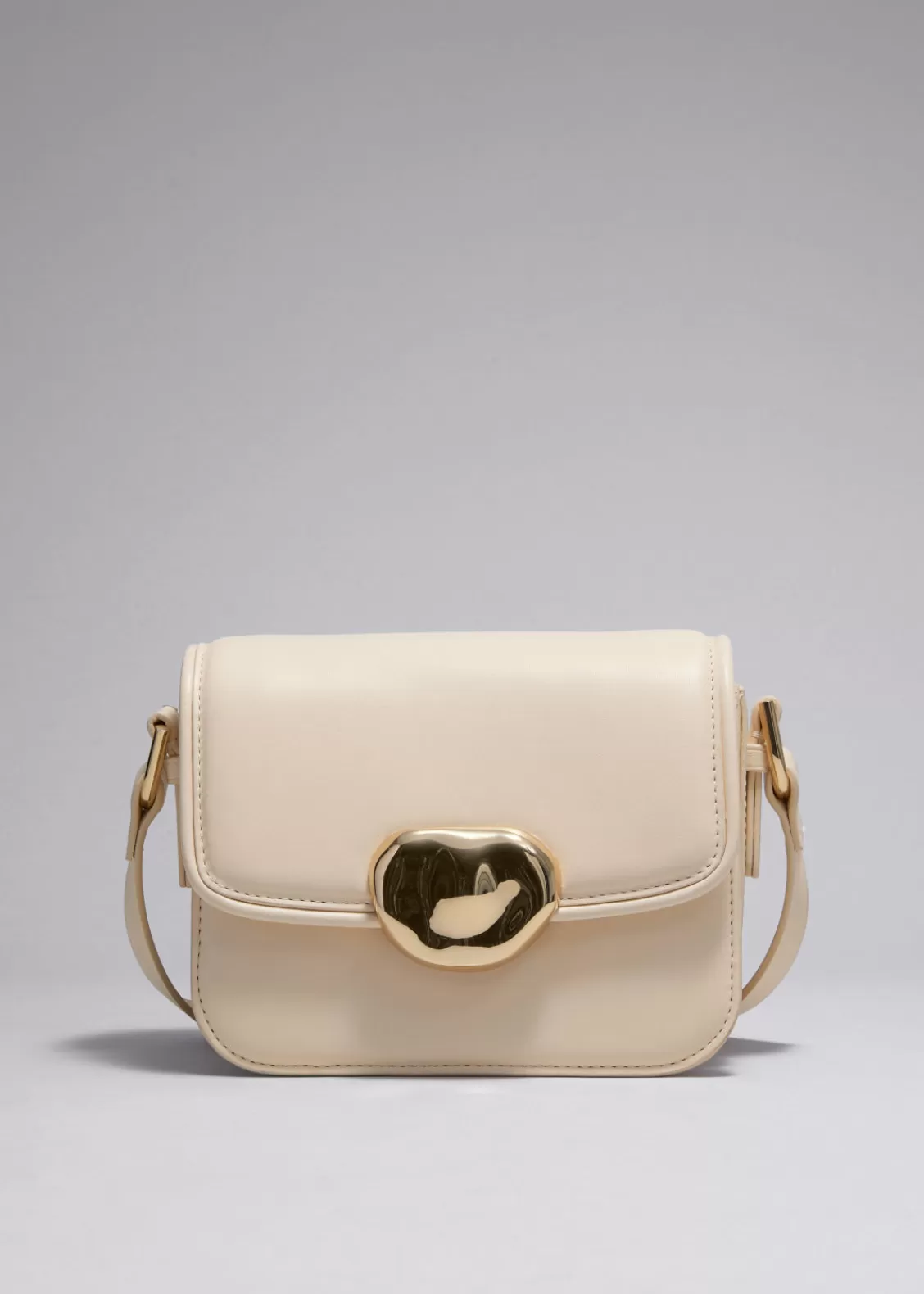 & Other Stories Shoulder Bags | Small Sculptural-Buckle Leather Bag Cream