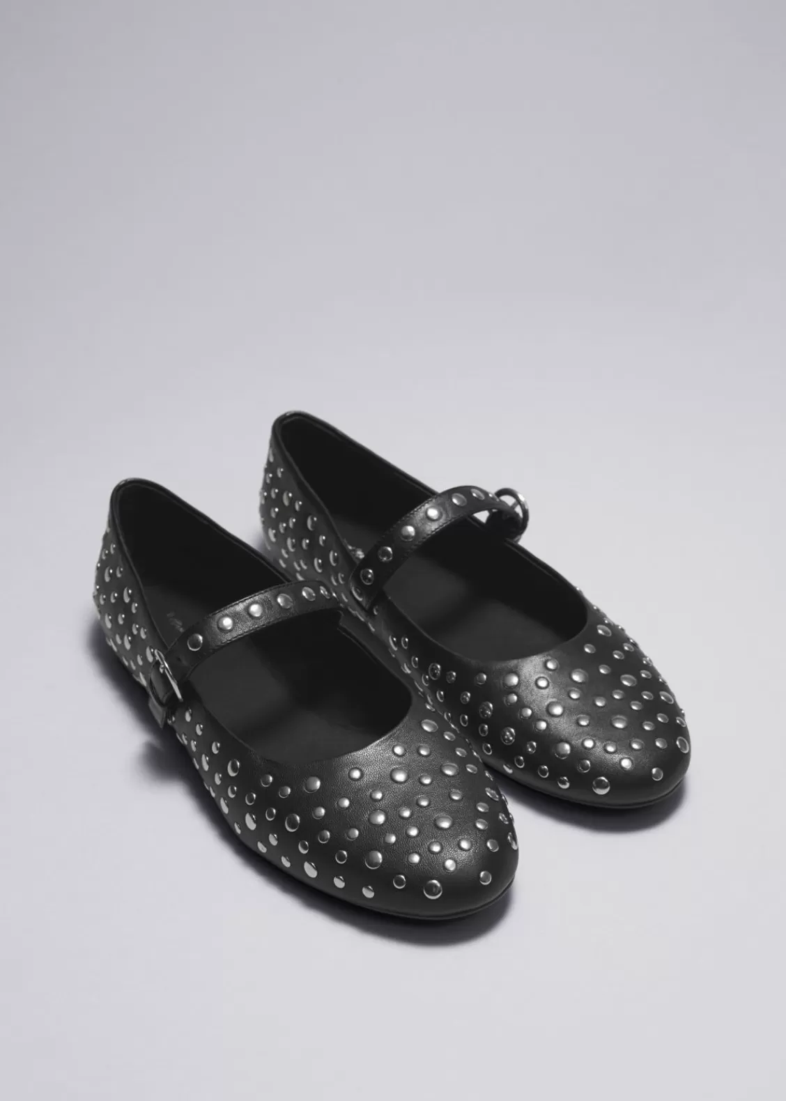 & Other Stories Loafers & Flats | Studded Leather Ballet Flats