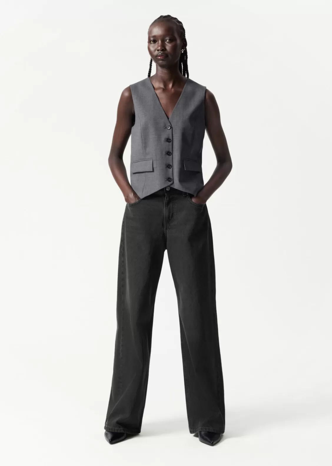 & Other Stories Sets & Suits | Tailored Wool Waistcoat Grey